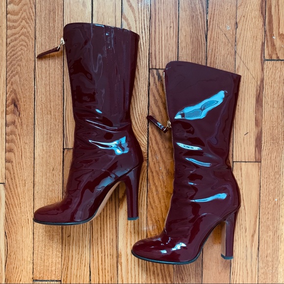 $2000 Valentino patent leather rebelle boots 37 - Picture 6 of 8